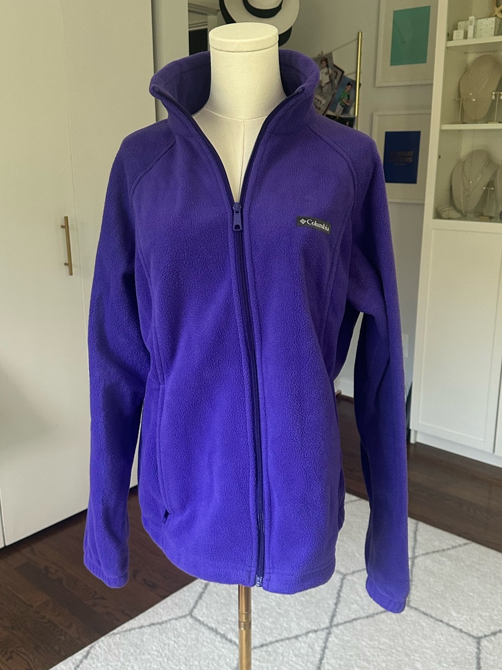Columbia Benton Springs Long Sleeve Fleece Cozy Jacket in hyper purple EUC